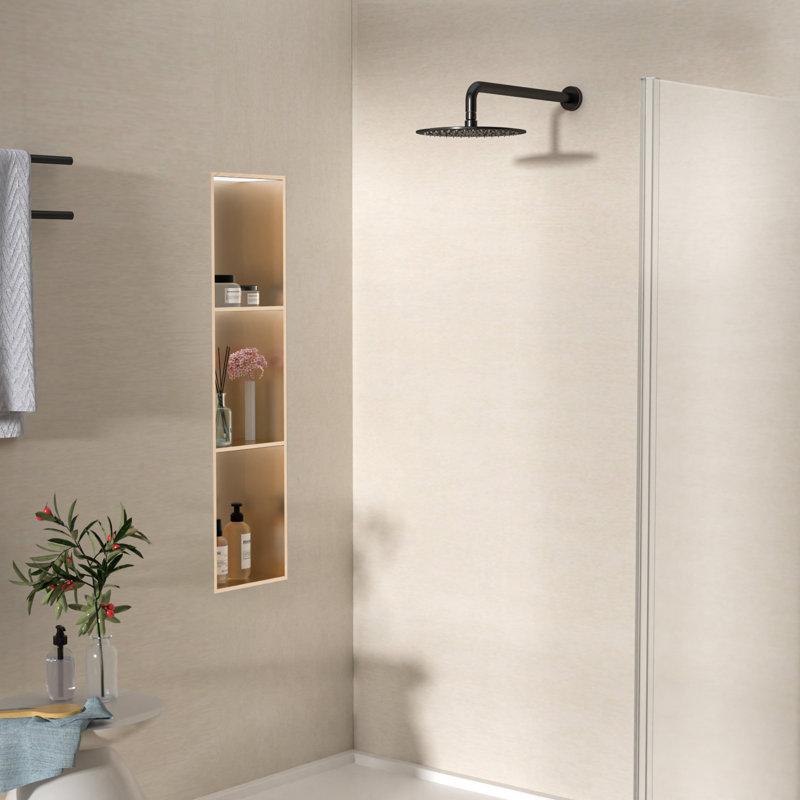 Pomme de douche à fixation murale de remplacement 16 pouces avec bras de douche à extension, Bronze huilé