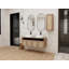 Meuble-lavabo 48 po avec lavabo d'art 2 en céramique et armoire latérale, 4 portes à fermeture en douceur, montage flottant, contreplaqué (emballage KD)-125514780
