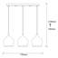 Lustre industriel moderne, structure en métal noir, 48,0 x 8,7 x 49,2 pouces | Hauteur réglable jusqu'à 49,0 pouces | 3 x culot E27 de 40 W maximum | Design scandinave élégant, parfait pour la salle à manger et les espaces de vie-1161276720