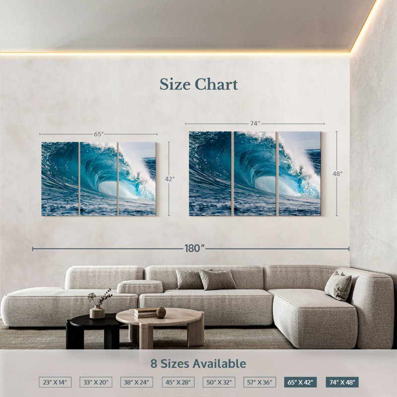 Gillard Powerful Blue Wave, 48" H x 74" W