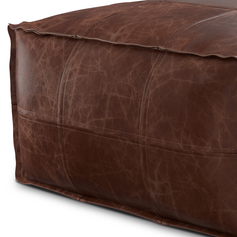 Repose-pieds Sheffield en cuir véritable l 26 po Boho