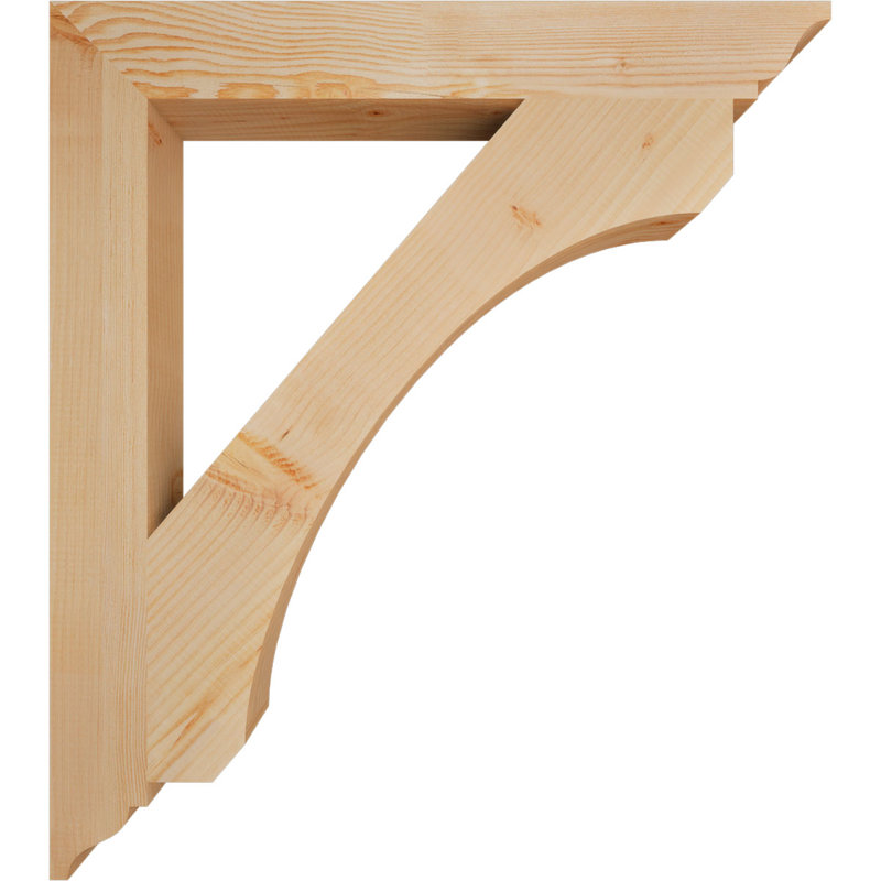 Support en bois rustique traditionnel BKTLEC01, Douglas (lisse), H 36 po x l 3,5 po x P 32 po