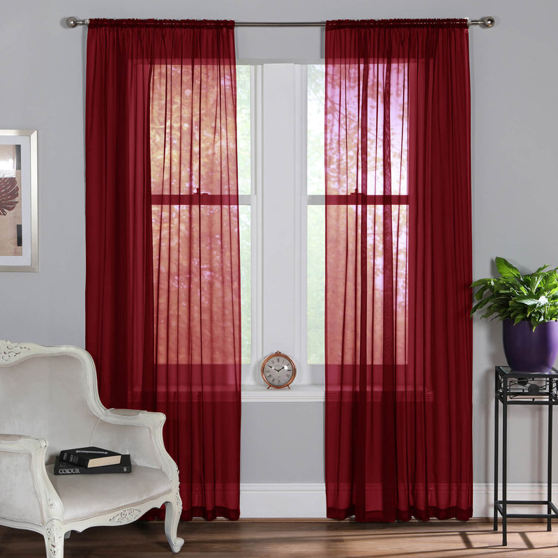 Alayjiah Sheer Slot Top Panel Pair, 149cm Width x 122cm Drop, Cream