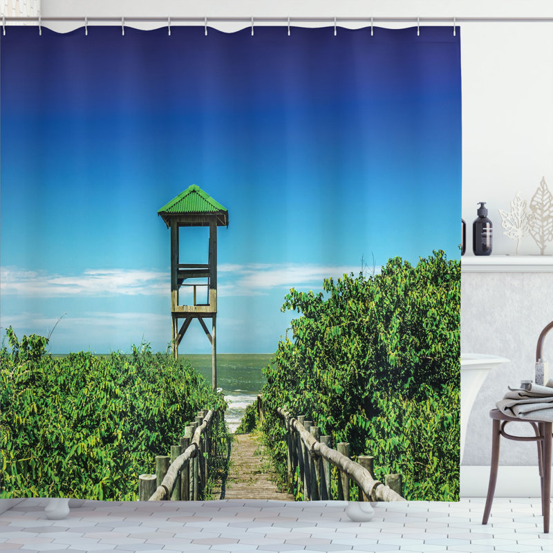 Shower Curtain with Hooks Included, 84"H x 69"W