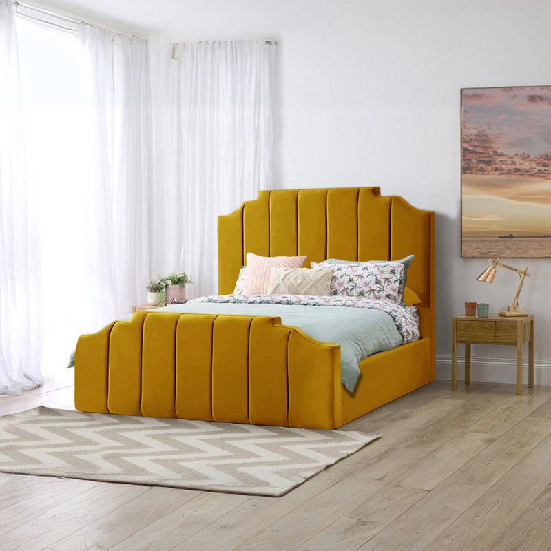 Antara Upholstered Bed, Turmeric, Kingsize (5')
