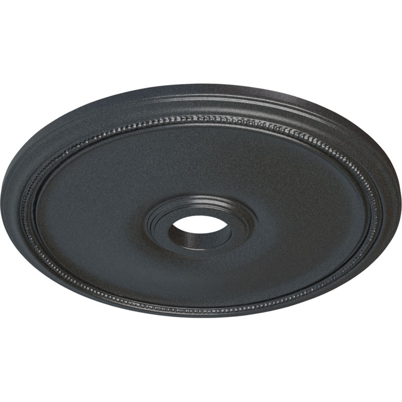 Médaillon de plafond Endurathane Milan, DE 24 1/2 po x P 3 1/2 po x P 1 po (convient aux auvents jusqu'à 4 5/8 po), fini craquelé Americana peint à la main