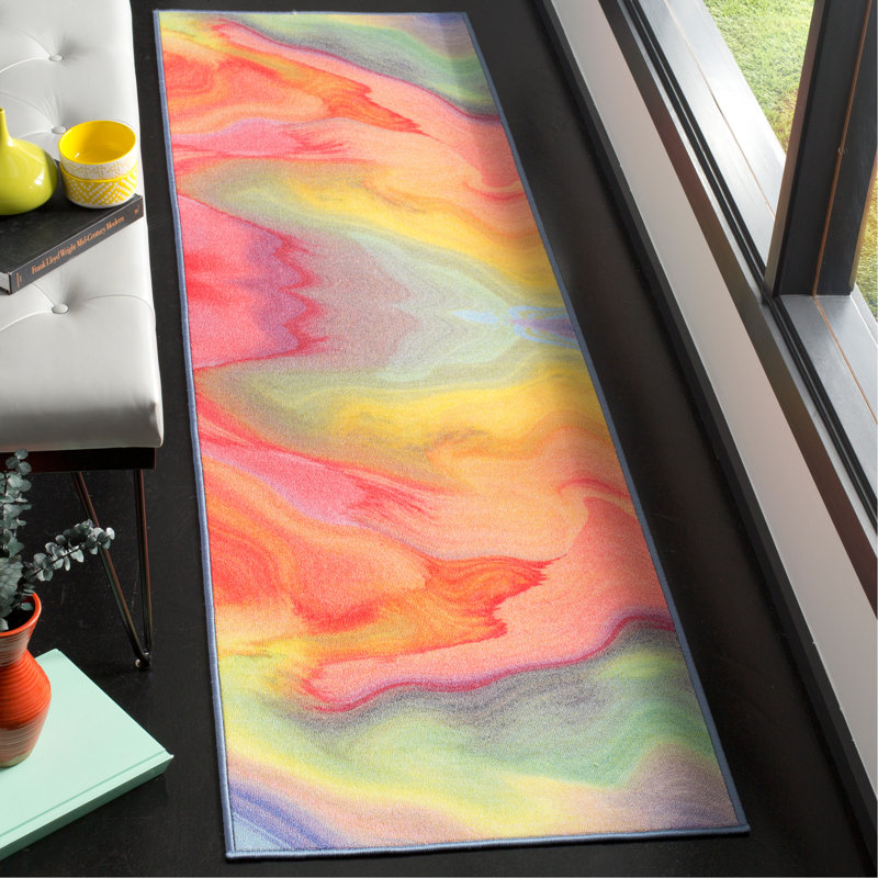 Davey Performance Machine Washable Abstract Rug, Runner 2'2" x 12'