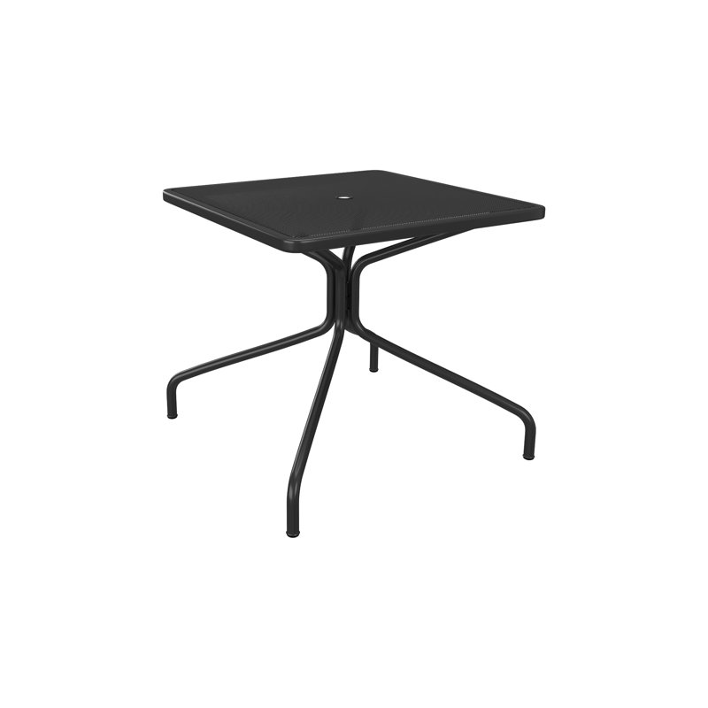 Table de salle à manger carrée, Noir, L 32 po x L 32 po x H 29,50 po