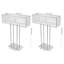 35.43" Modern Simple Silver Square Crystal Flower Stand For Wedding Birthday Party Events-125131231