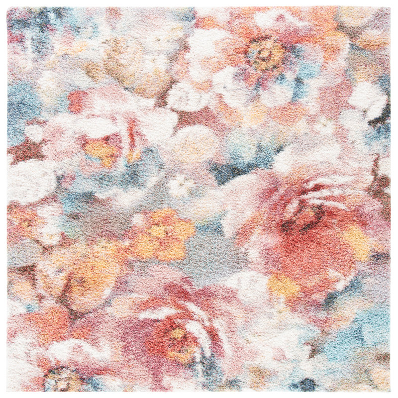 Tapis floral Sudheer Performance, Carré 6 pi 7 po