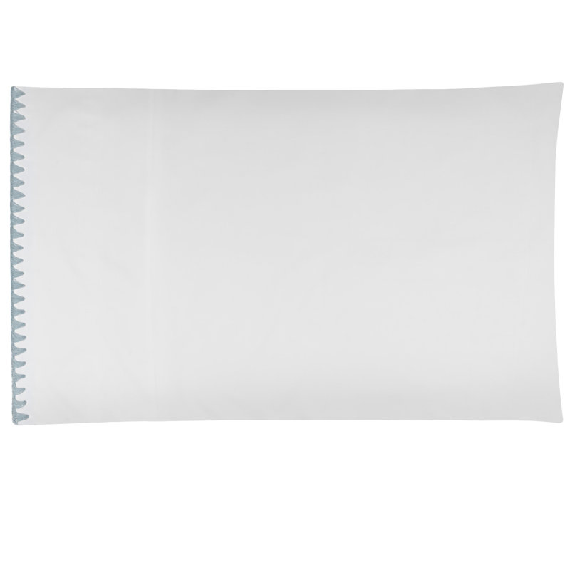 POPPY Pillow Case, Standard, white-aqua