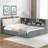 Wood Storage platform bed-680726141