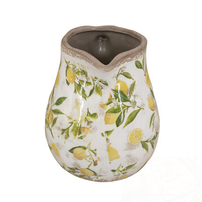 Ceramic Pitcher Deguzman with Lemon Motif