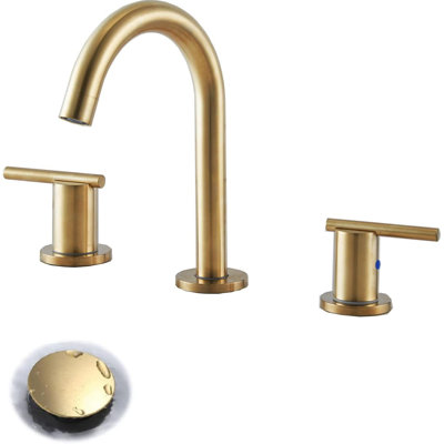 2-handle Bathroom Faucet with Drain Assembly