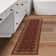 Ottohome Non-Slip Traditional Area Rug For Living Room, Hallway, Entryway Rug, Dark Red