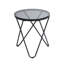 Jyhiem Glass Top Cross Legs End Table