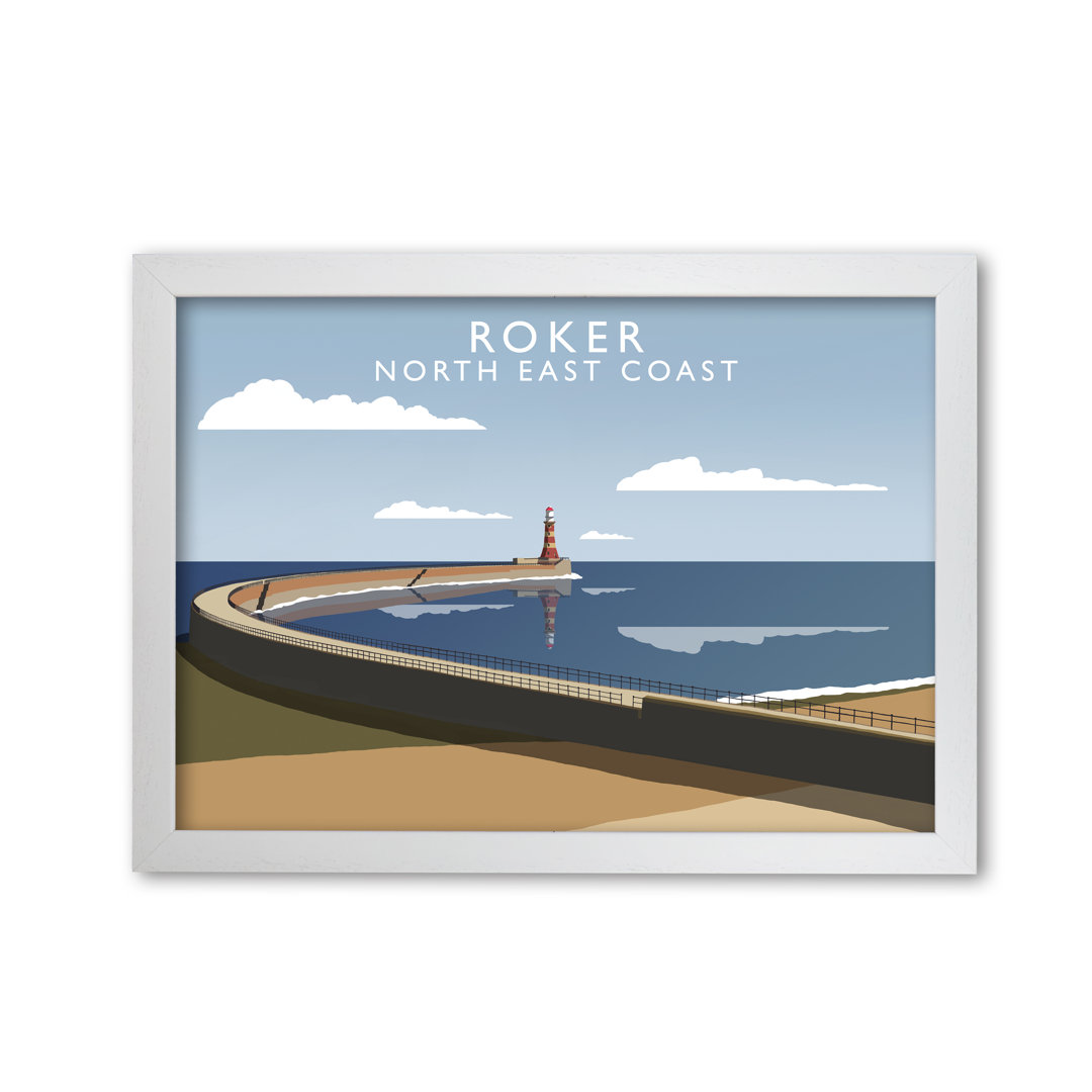 Roker North East Coast by Richard O'Neill - Picture Frame Graphic Art Print on Paper