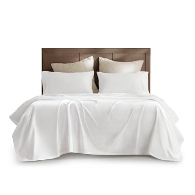 4-Piece King Luxury Sateen Sheet Set - Pure White