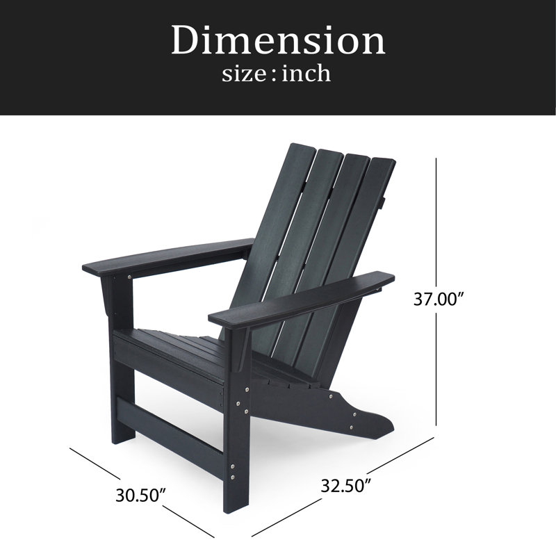 Chaise Adirondack, Noir