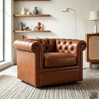 Chesterfield swivel club chair