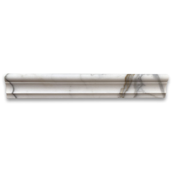 Calacatta 12" x 2" Marble Mosaic Tile