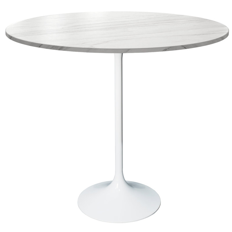 Table de salle à manger Carwile Cavin, Marbre blanc