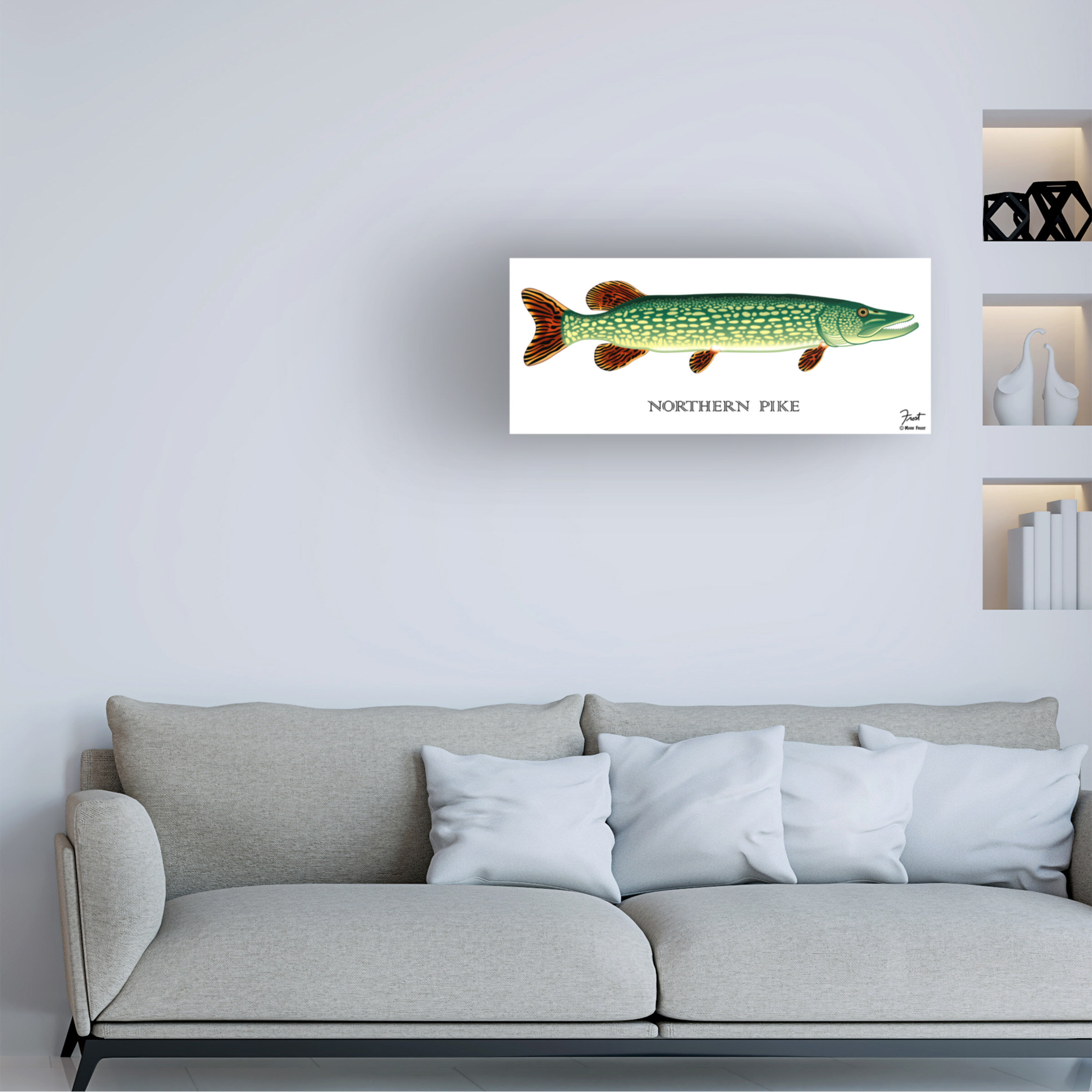 Loon Peak® Northern Pike On Canvas by Mark Frost Print