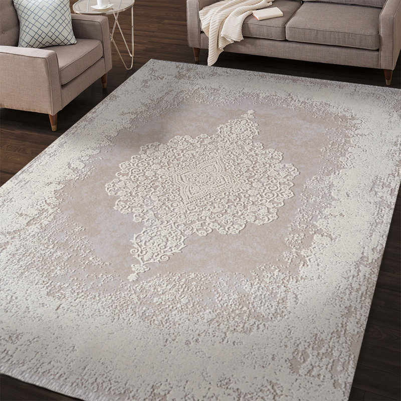 Tapis rectangulaire en coton Stefane, Rectangle 4 pi x 6 pi 3 po