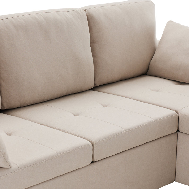 Blerim 3 Seater Sofa Bed, Beige