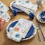 Ensemble de serviettes de table FIESTA Breezy Floral, blanc / bleu / rose, paquet de 4 de 19 po