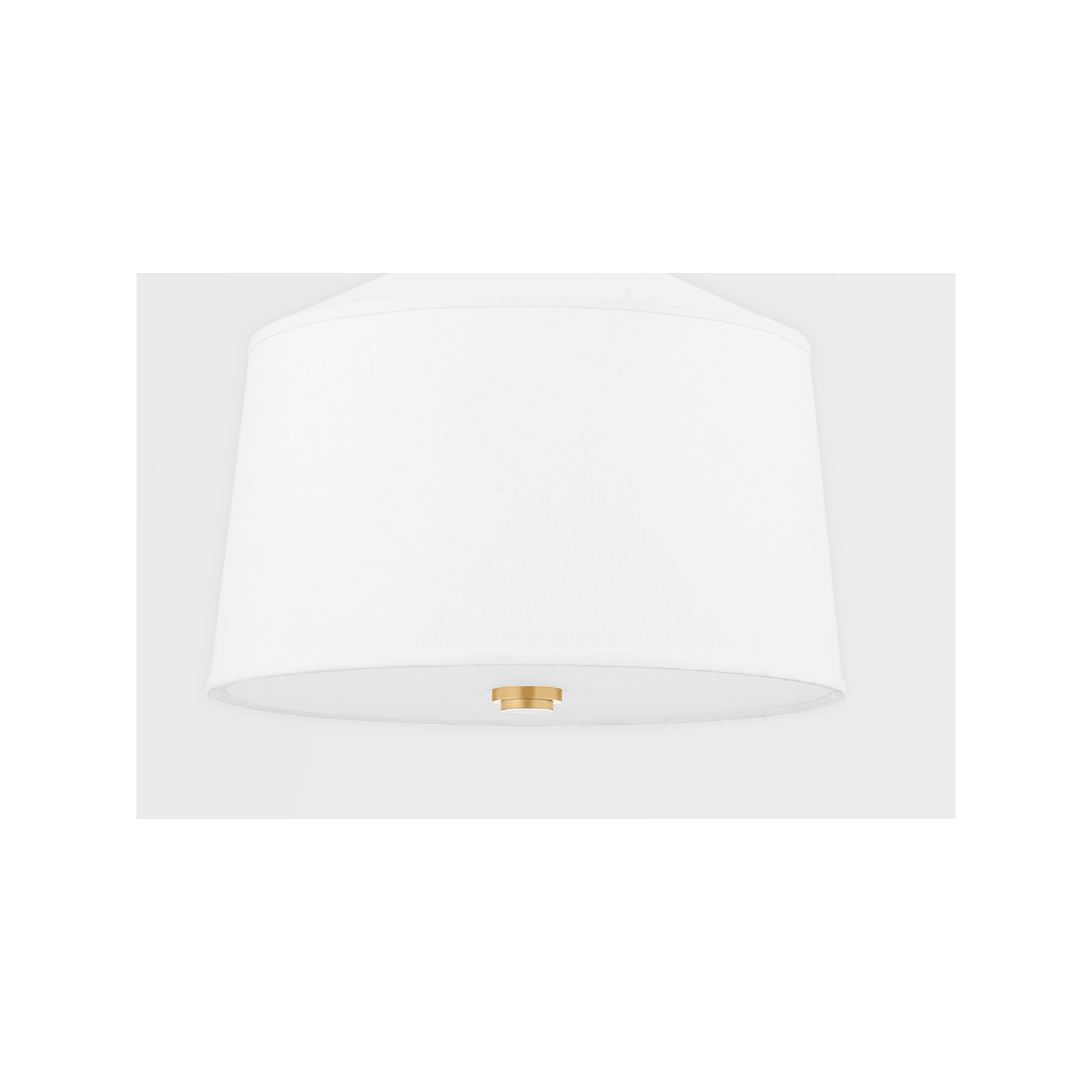 Single Light Linen Semi Flush Mount