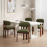 Chaise rembourrée en bois massif avec dossier ergonomique rembourré