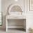 39" Makeup Vanity Table with Mirror Touch Screen Lighted Mirror, Dressing Table with Drawer for Bedroom-181347829