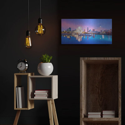 «Cleveland Skyline» par Luxe Portfolio, art mural en métal