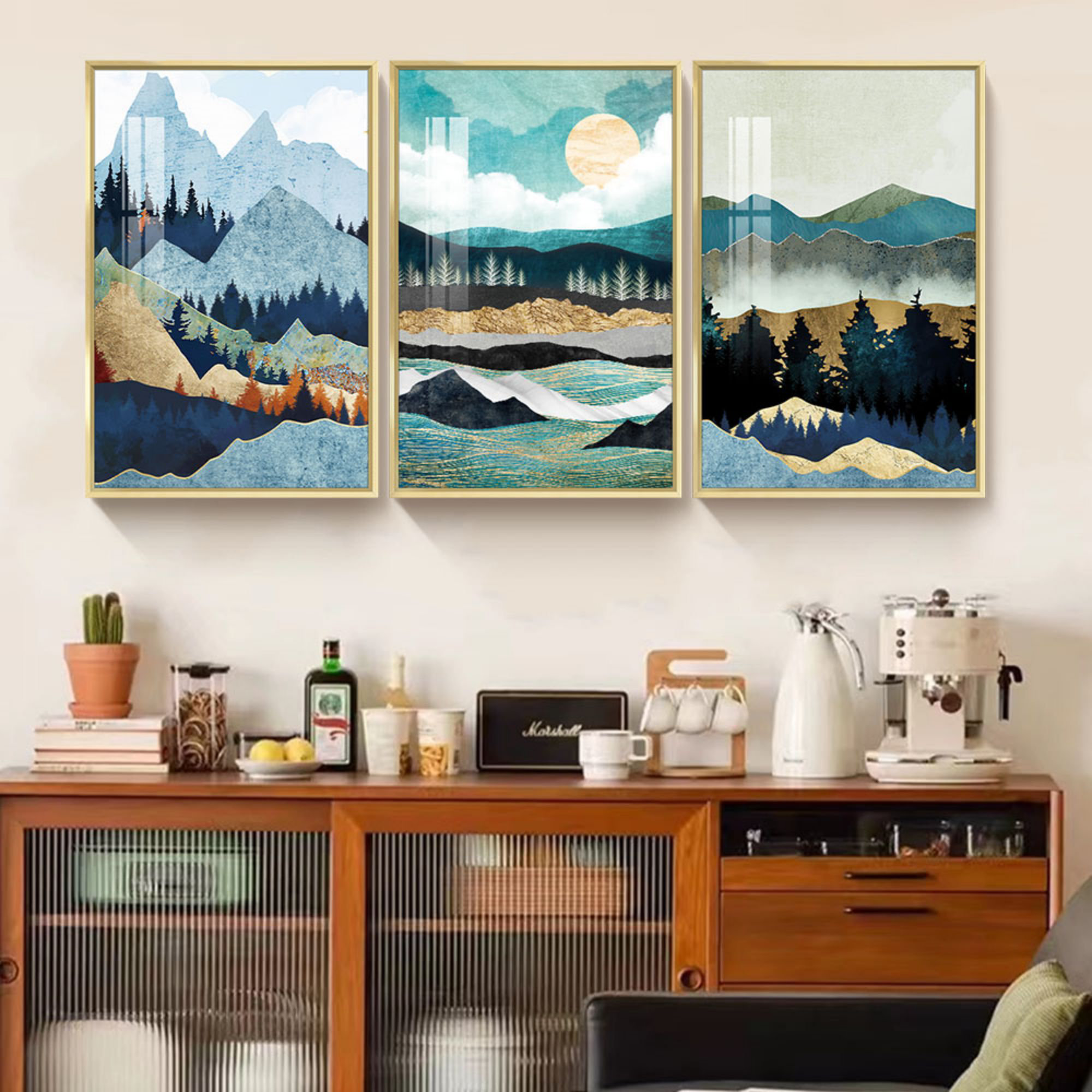 Millwood Pines Nature // - 3 Piece Picture Frame Print Set on Canvas ...