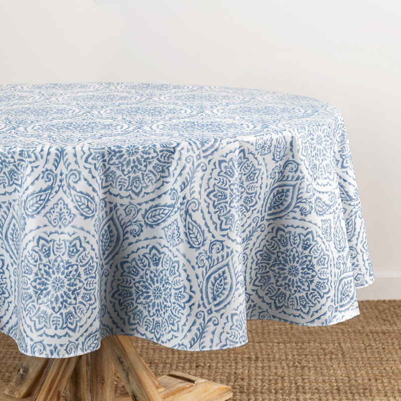 Nappe Savannah, 70 po rond, Bleu