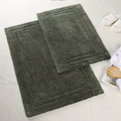 Ensemble de tapis de salle de bain antidérapant en coton 2 pièces Sandcliff