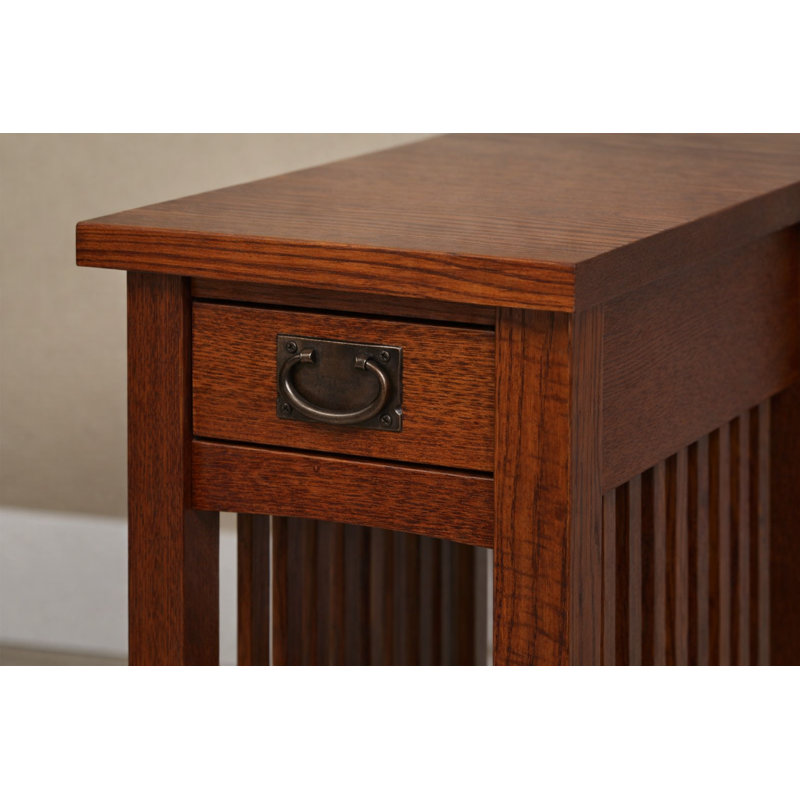 Vivre Solid Wood End Table with Storage