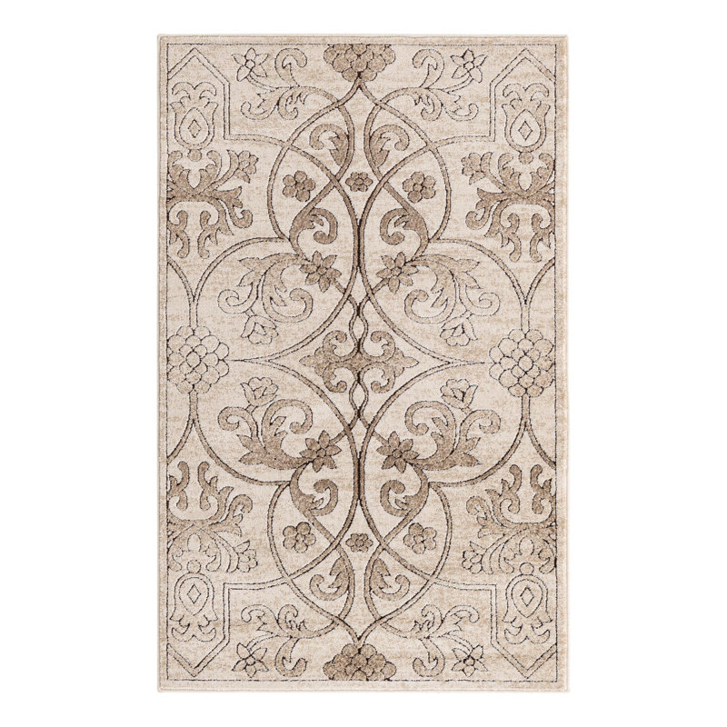 Derby Damask Indoor Rug, Rectangle 3'3" x 5'3"