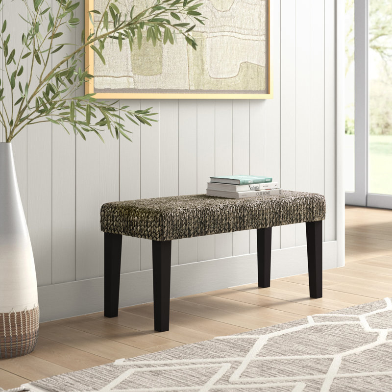 Banc en osier Northside, Patine Gris Argenté