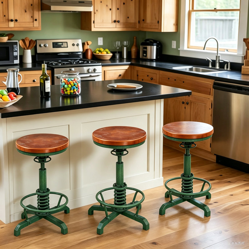 Javin Stool, Green, 3