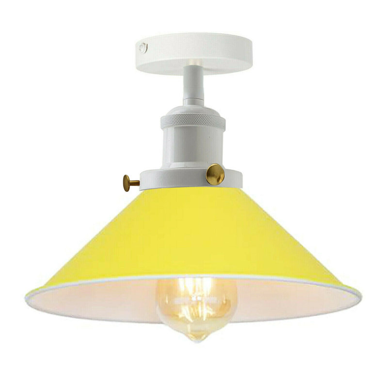 Boldt Semi Flush Mount, Yellow, White