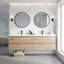Meuble-lavabo mural étanche de 72 pouces en bois fabriqué avec lavabo intégré en résine, rangement à fermeture en douceur et préassemblé-385890314