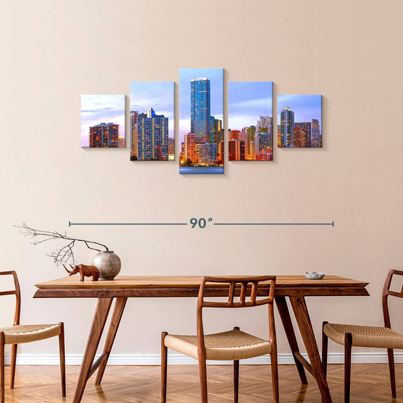 Miami Metropolitan Skyline, H 36 po x l 80 po