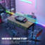 Metal Base Computer Desk with Power Outlet-1530373536