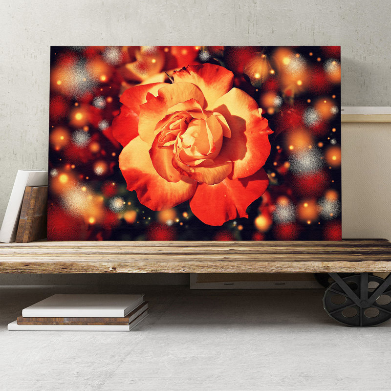 Orange Rose Photographic - Wrapped Canvas, 70cm H x 100cm W
