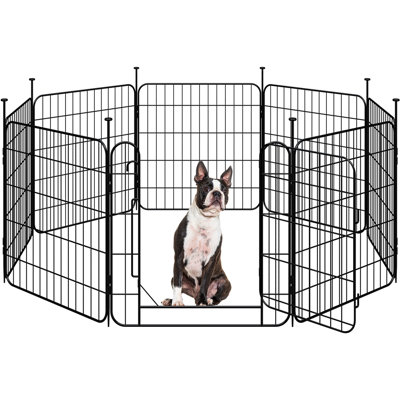 Tall Dog Playpen Panels with Door for Small Dogs