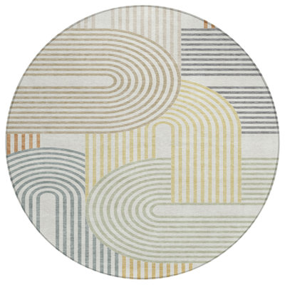 Machine Washable Indoor/Outdoor Chantille ACN2549 Mid-Century Modern Rug