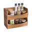 Rangement de bac empilable en bois d'acacia