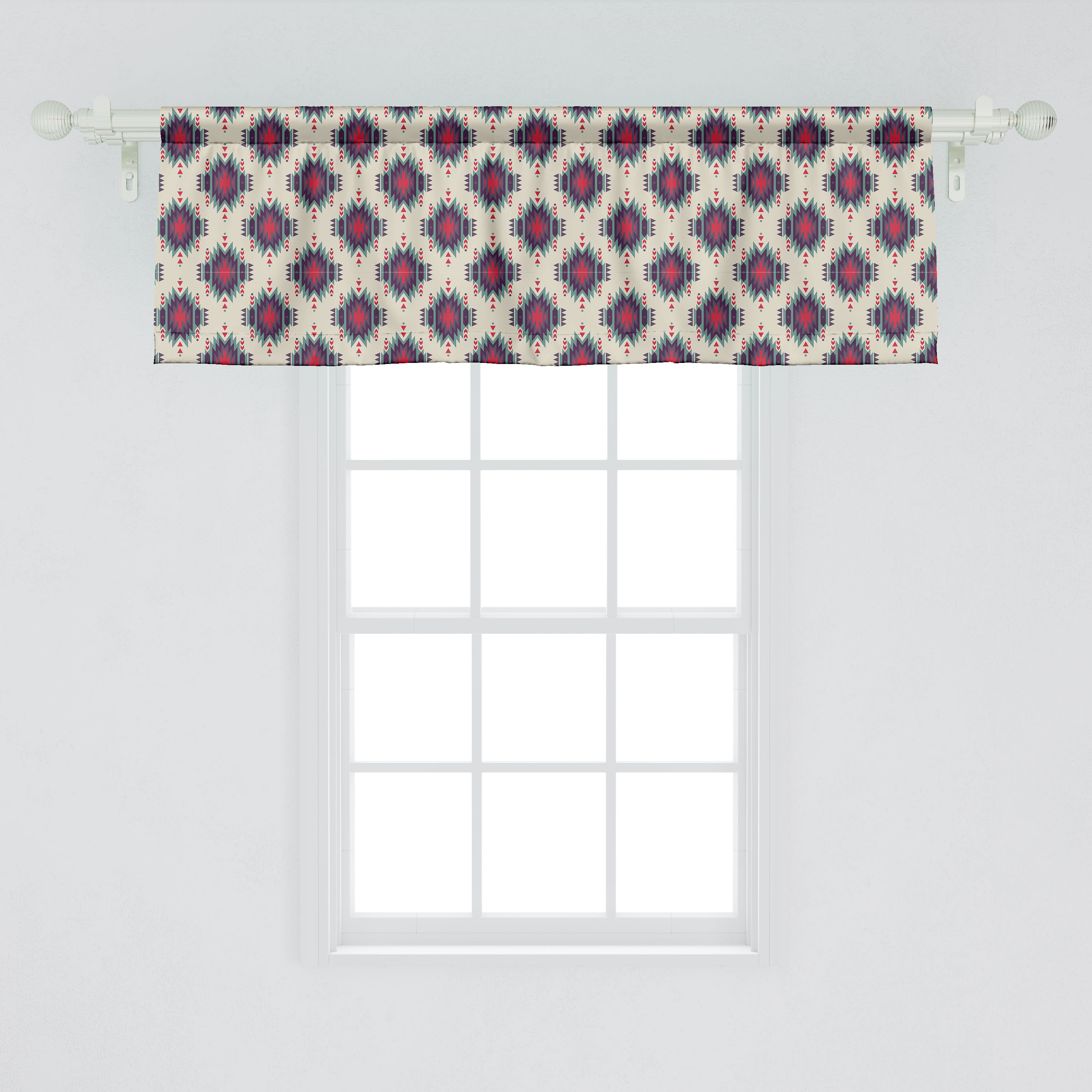 Multicolor Valance Ambesonne Colorful Valance Pack of 2 Folk Mystic 54